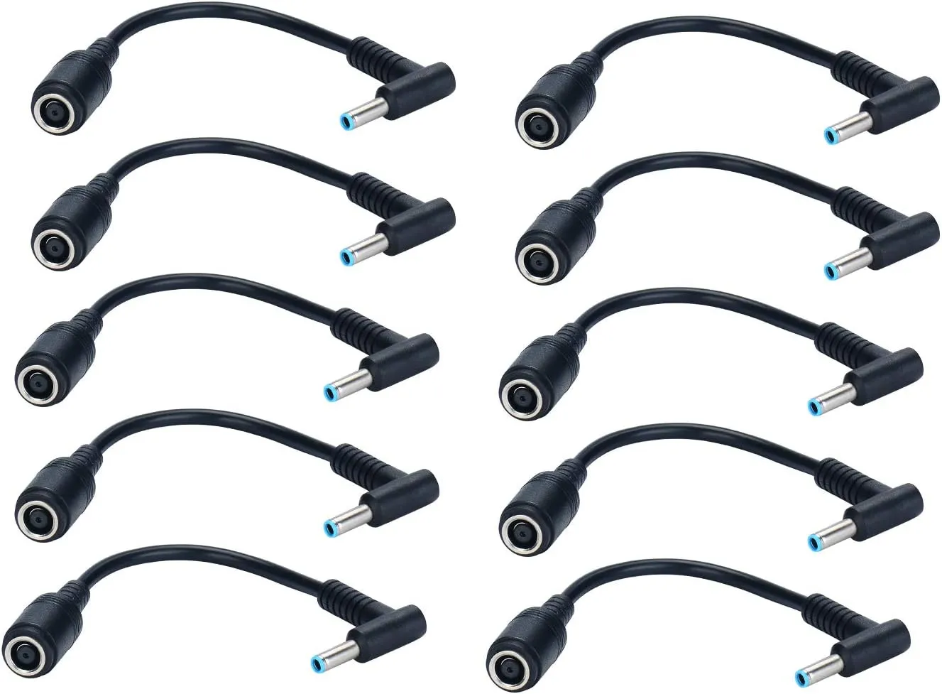 [10 Pack] Adapter 7.4x5.0mm to 4.5x3.0mm Tip Connector Converter K0Q39AA for Hp Pavilion Envy Elitebook Probook Spectre Compaq Presario Dongle Barrel