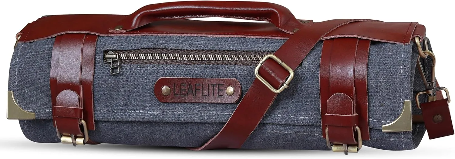 12-Pockets Knife roll Leather knife roll Knife roll canvas Knife bag holders Knife roll bag Chef bag, Chef knife bag Chef knife roll Chef knife bag Pocket knife roll