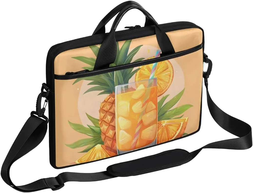 13-15 inch Pineapple juice portable laptop bag Tropical Pineapple single shoulder laptop bag, suitable for work, travel, and other purposes