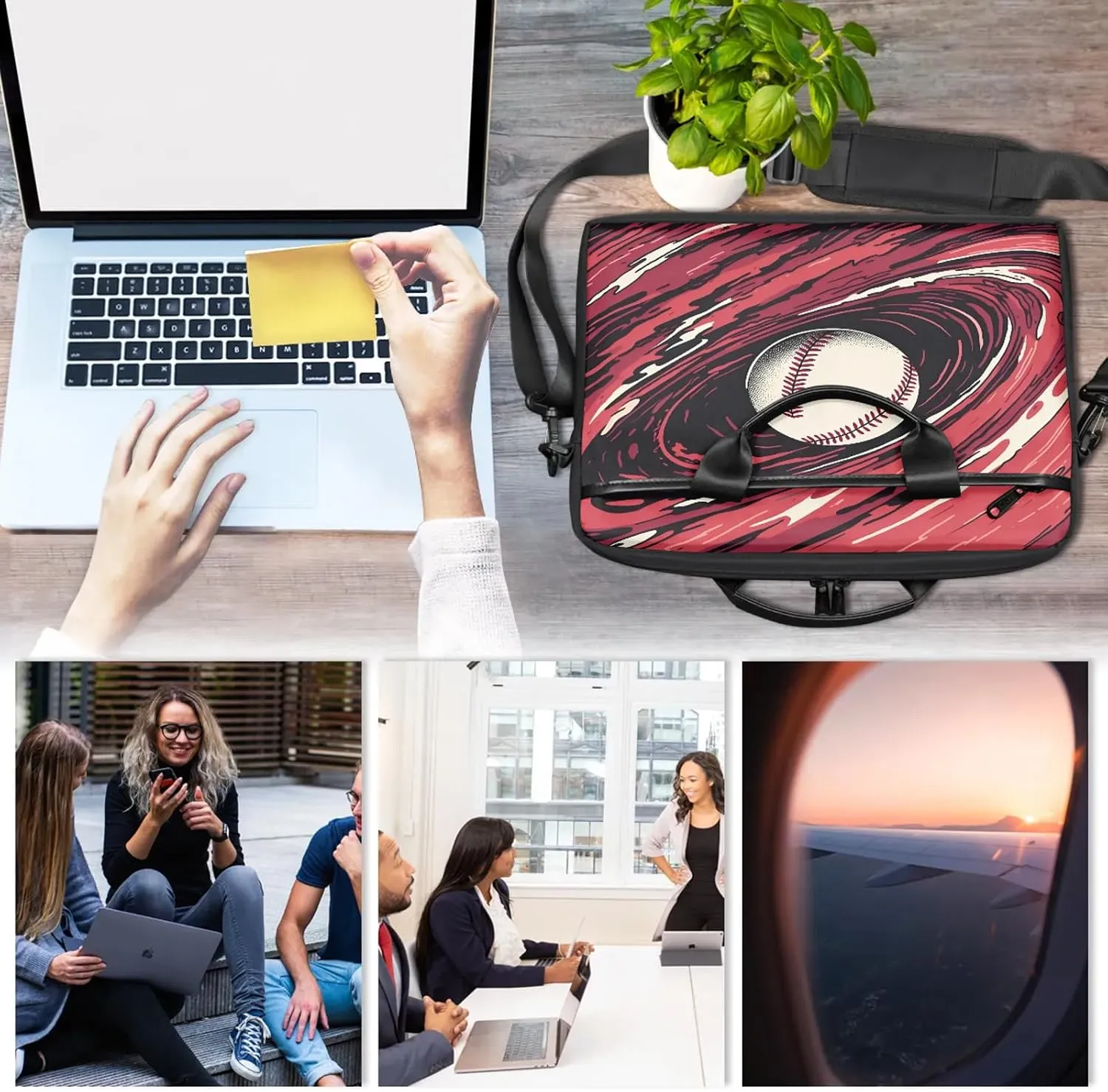 13-15 Inch Sports Baseball Handy Laptop Bag Sports Sports Shoulder Laptop Bag For Work, School, Travel And More