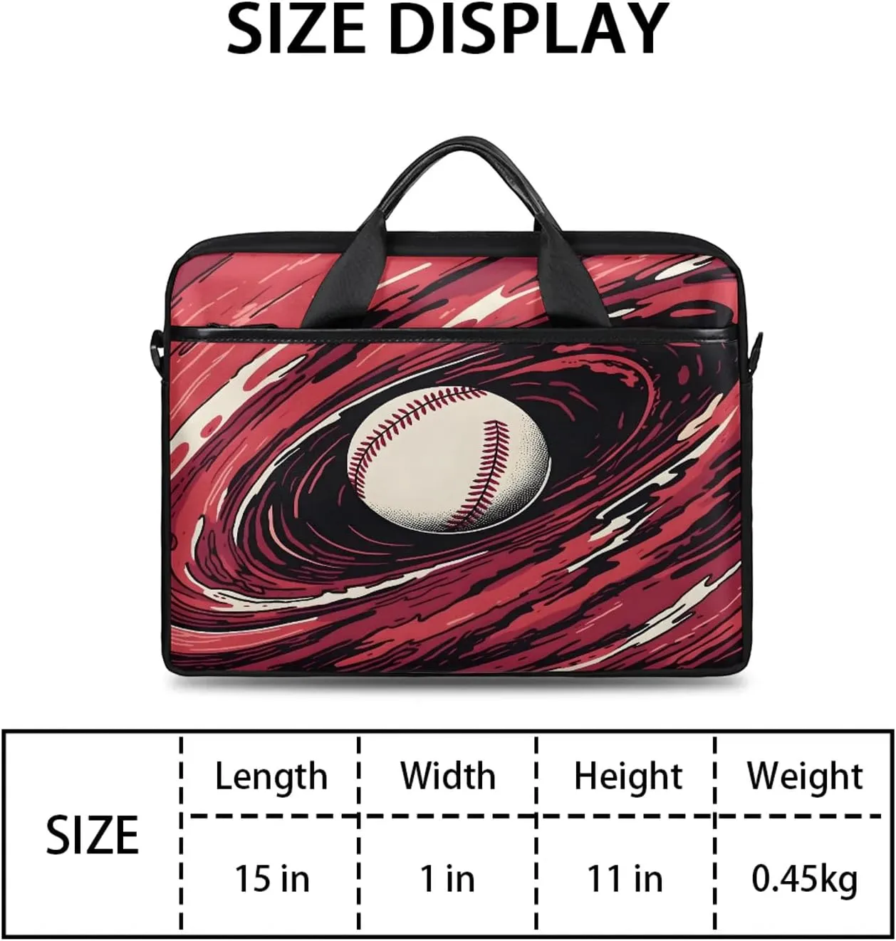 13-15 Inch Sports Baseball Handy Laptop Bag Sports Sports Shoulder Laptop Bag For Work, School, Travel And More