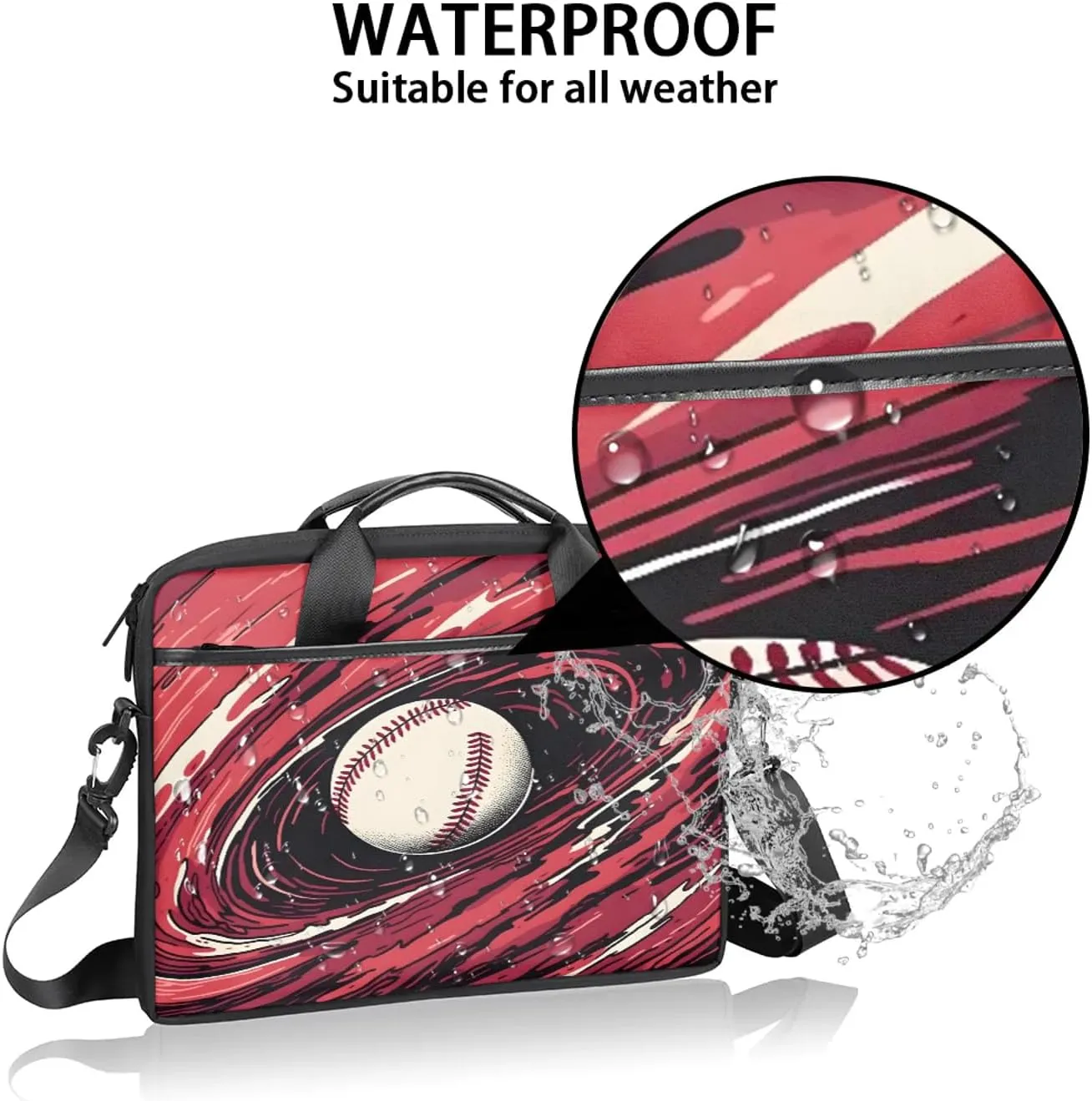 13-15 Inch Sports Baseball Handy Laptop Bag Sports Sports Shoulder Laptop Bag For Work, School, Travel And More