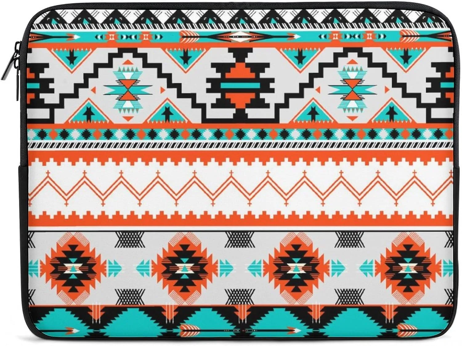 13 Inch Slim Laptop Sleeves Indiana Western Southwest Tribal Ethnic Aztec Geometric for Women Men, Resistant Neoprene Travel Carrying Laptop Case Sleeve, Durable Tablet Briefcase Carrying Bag