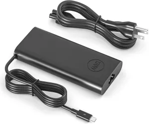 130W USB C Laptop Charger for Dell Xps 15 17 9575 9500 9510 9520 9530 9700 9710 9720 9730,Precision 5470 5480 5540 5550 5560 5570 5760 3550 3560 3570 2in1,Latitude 9410 9510,Slim AC Adapter Power Cord