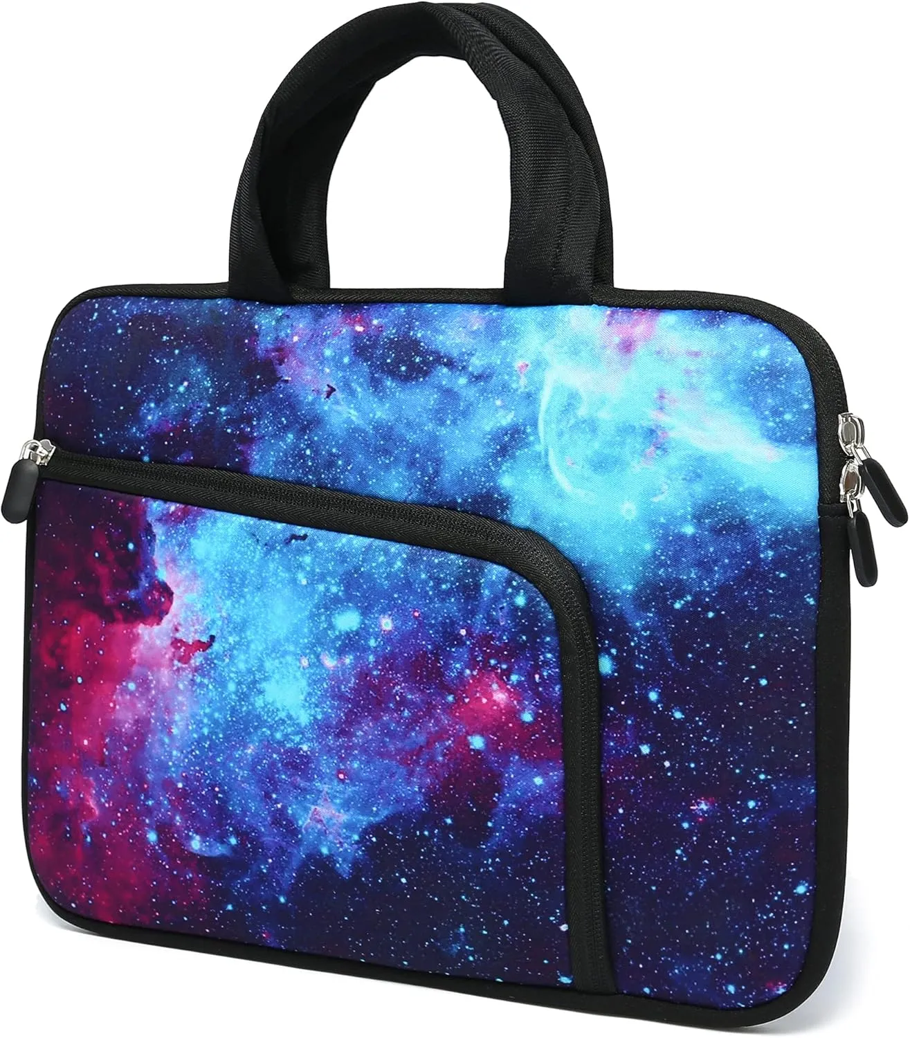 14 15 15.4 15.6 inch Laptop Handle Bag Computer Protect Case Pouch Holder Notebook Sleeve Neoprene Cover Soft Carrying Case with Extra Pockets for Dell Lenovo Toshiba HP Chromebook ASUS Acer(Galaxy)