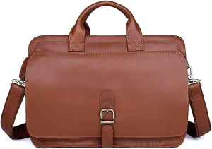 14inch Laptop Portfolio Crossbody Shoulder Bag rk Handbag Leather Messenger Bag