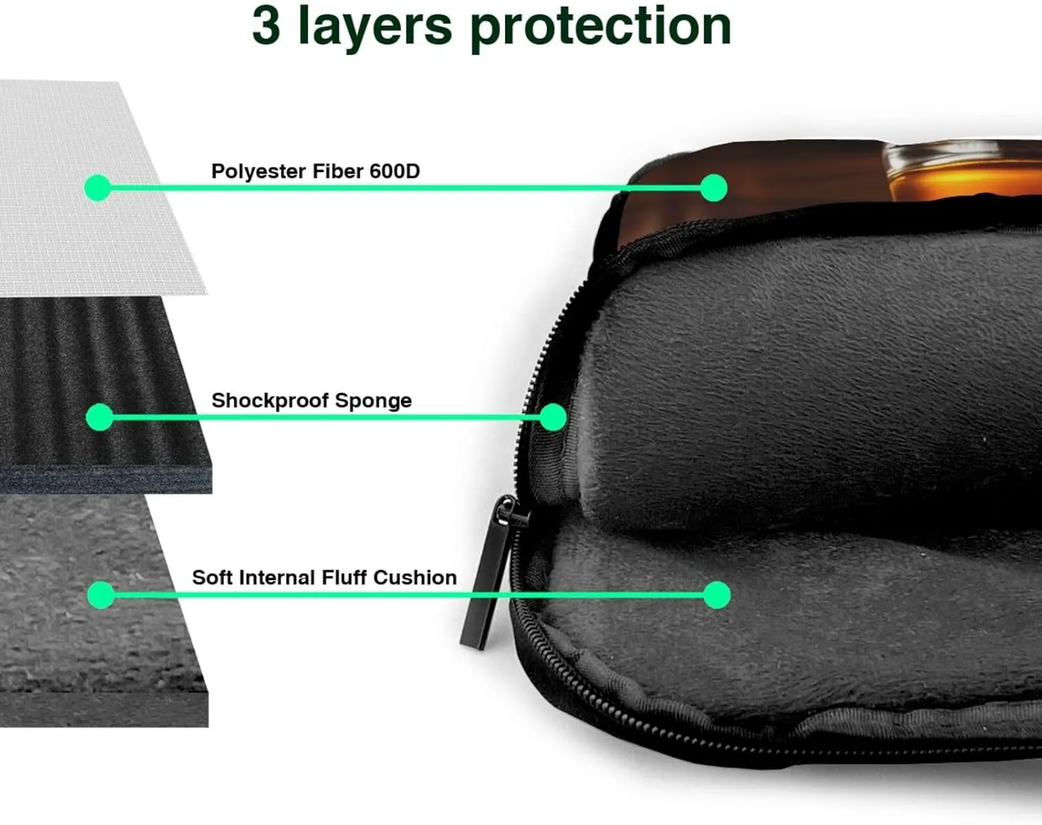 15.6 Inch Laptop Bag - Case with Soft Interior, Multiple Pockets - Ideal, Travel and Business Chicago Reflect