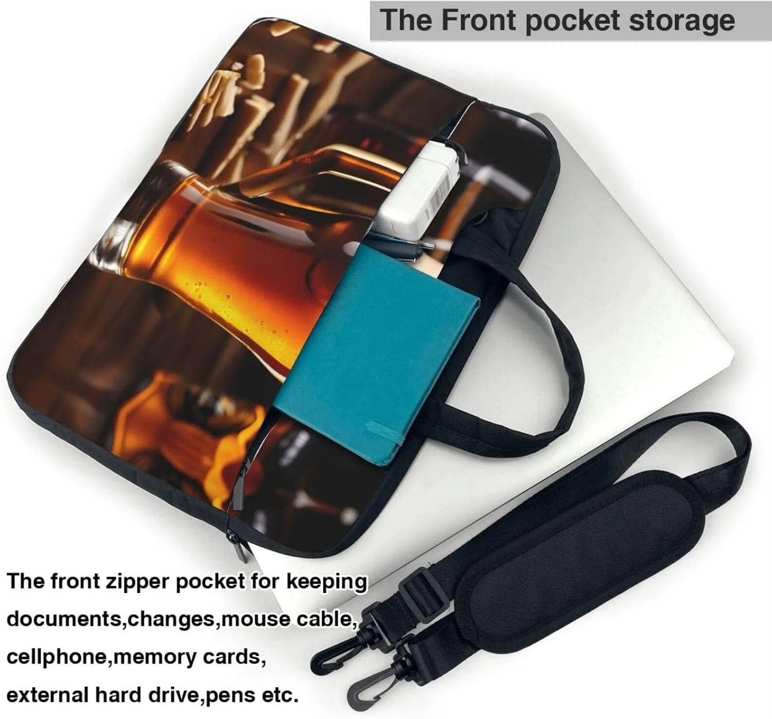 15.6 Inch Laptop Bag - Case with Soft Interior, Multiple Pockets - Ideal, Travel and Business Chicago Reflect