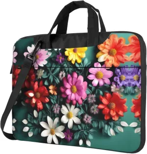 15.6 Inch Laptop Bag - Case with Soft Interior, Multiple Pockets - Ideal, Travel and Business Sugar and Skulls Style