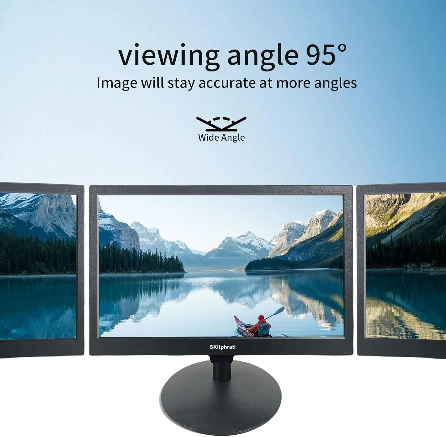 15.6 Inch Small Computer PC Monitor, 1366x768 Video Screen With HDMI VGA BNC Ports, VESA Mounting, NVR/DVR for Home Office, Built-in Speakers