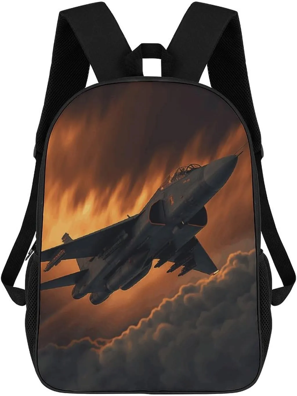 17 Inch Backpack Cute Lightweight Laptop Backpack Casual Daypack for Women Men A Fighter Jet