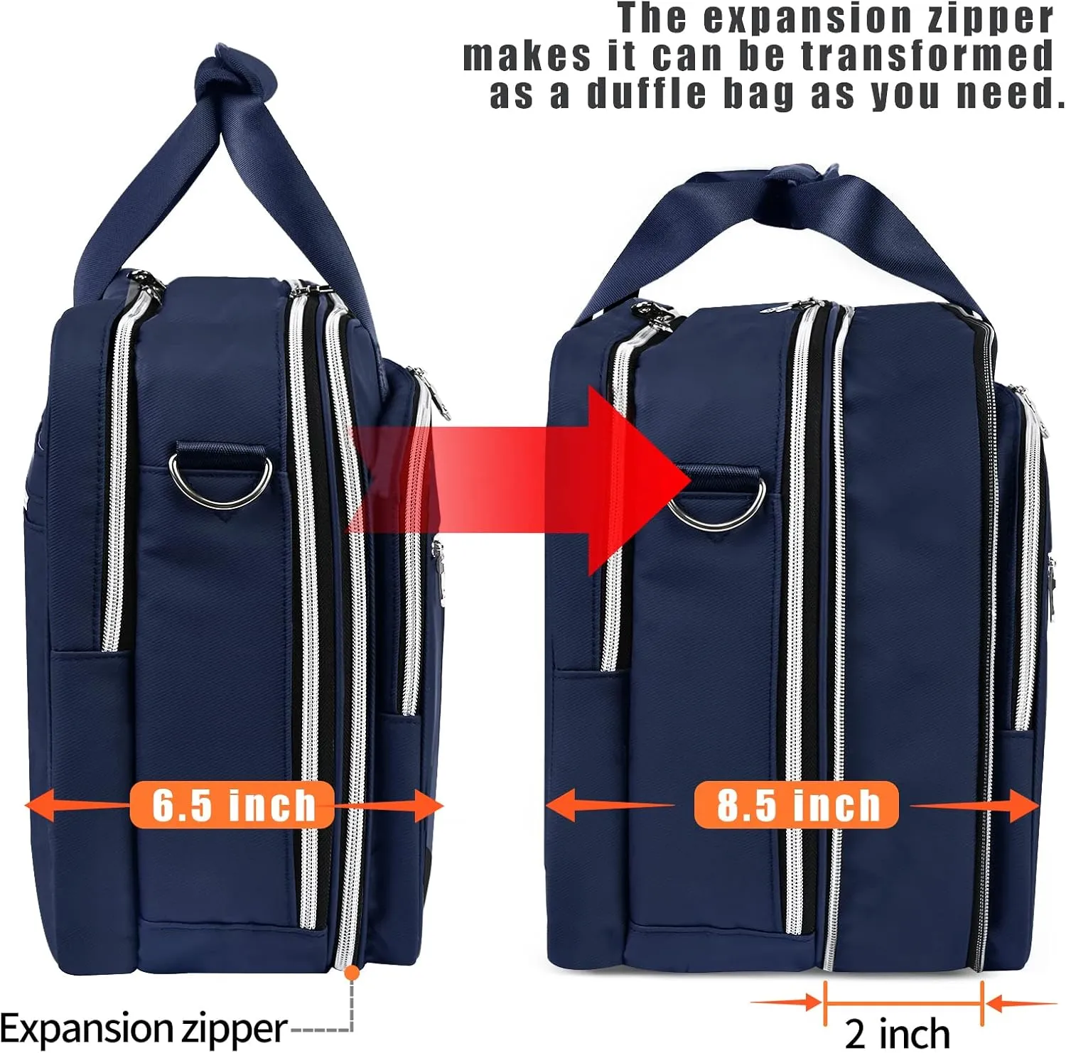 17 Inch Laptop Bag, Expandable Computer Briefcase Water Resistant Shoulder Messenger Bag for Men/Women/Travel/Business/Work/College