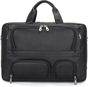 17inch Laptop Briefcase Portfolio rk Shoulder Messenger Bag Carrying Handbag Leather Crossbody Bag