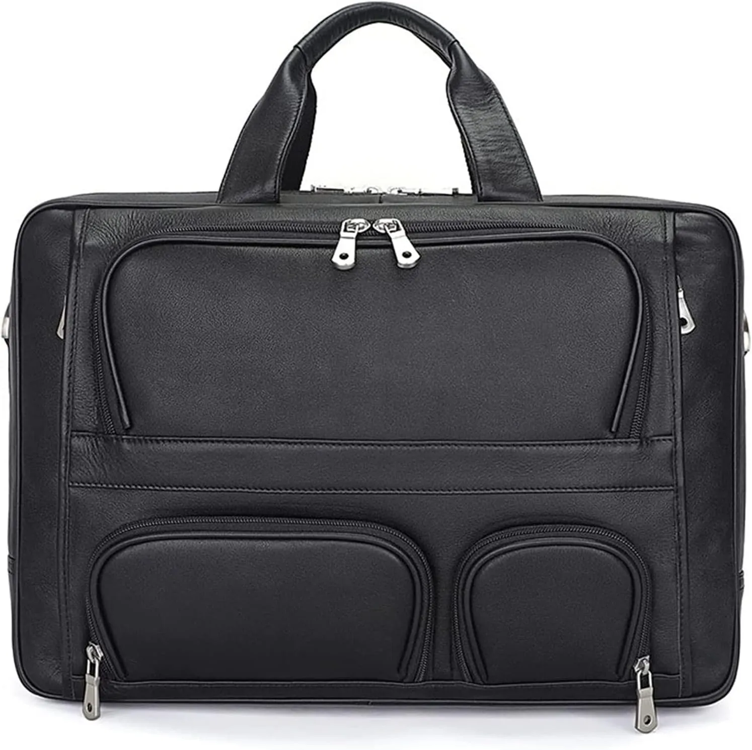 17inch Laptop Briefcase Portfolio rk Shoulder Messenger Bag Carrying Handbag Leather Crossbody Bag