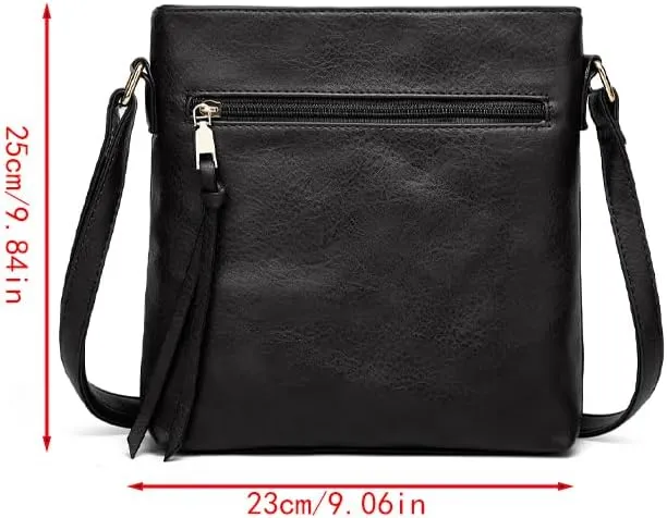 1pcs Leather Cross Body Bags for Women Anti Theft Cross Body Bag Soft Leather Cross Body Bags.