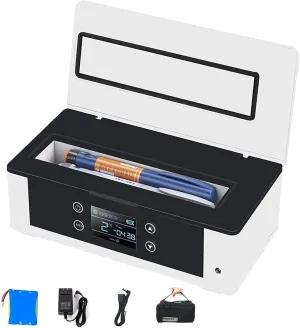 2-8°C Medical Refrigerator, Small Fridge Case Portable Insulin Refrigerator Travel with Carrying Bag, Intelligent Temperature Control,Battery*1