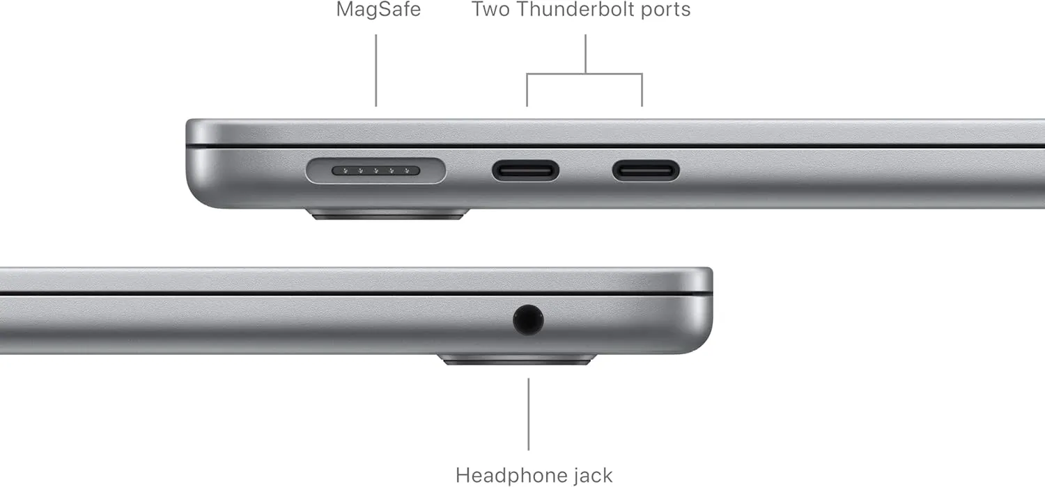 2024 Apple MacBook Air with M3 chip (13-inch, 16GB Ram, 256GB SSD Midnight) QWERTY English (Renewed)