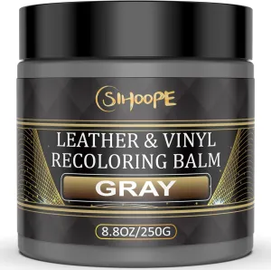 2025 New Advanced Leather Recoloring Balm,Gray Leather Repair Kit for Furniture,Leather Dye Filler,Couch Paint and Repair,Leather Color Restorer for Couches,Leather Scratch Remover for Car Interior