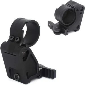 2.26" FTC Magnifier Ring Mount，Tactical FAST Side Flip Folding 30mm Tube QD Quick Release Detach Riser Mount Base Adapter Bracket，For 6X-Mag-1、3XMag-1、3X-C Magnifier，For 20mm Picatinny Rail Mounting