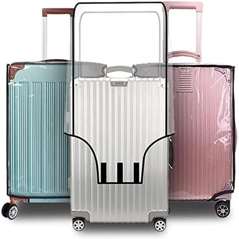 3 Pieces Luggage Cover Protector PVC Suitcase Case Suitcase Cover Clear, Thicken Anti-scratch Waterproof Transparent Trunk Case for Travel Fits Most 20" to 28" Trunk