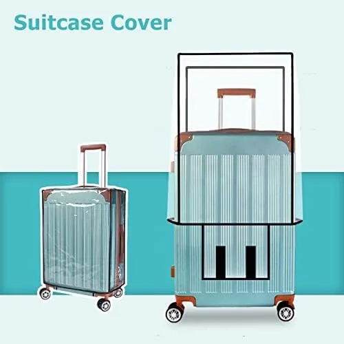 3 Pieces Luggage Cover Protector PVC Suitcase Case Suitcase Cover Clear, Thicken Anti-scratch Waterproof Transparent Trunk Case for Travel Fits Most 20" to 28" Trunk