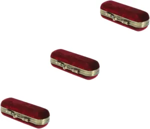 3pcs Delicate Lipstick Container for Women Lipstick Holder Keychain Portable Makeup Storage Box Mirror
