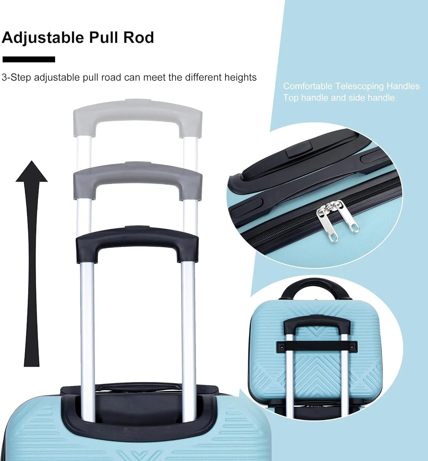4 Piece Luggage Sets Travel Suitcase, Large Capacity Lightweight Luggage Sets with TSA Lock & Spinner Wheels, Clearance Carry On Luggage Suitcase Set