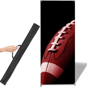 4U Media&Displays NEW Premium X Banner Stand 24"x72" 1 UNIT with Carrying Bag (STAND ONLY)---PORTABLE AND VERSATILITY AND STURDY AND LIGHTWEIGHT AND ADJUSTABLE