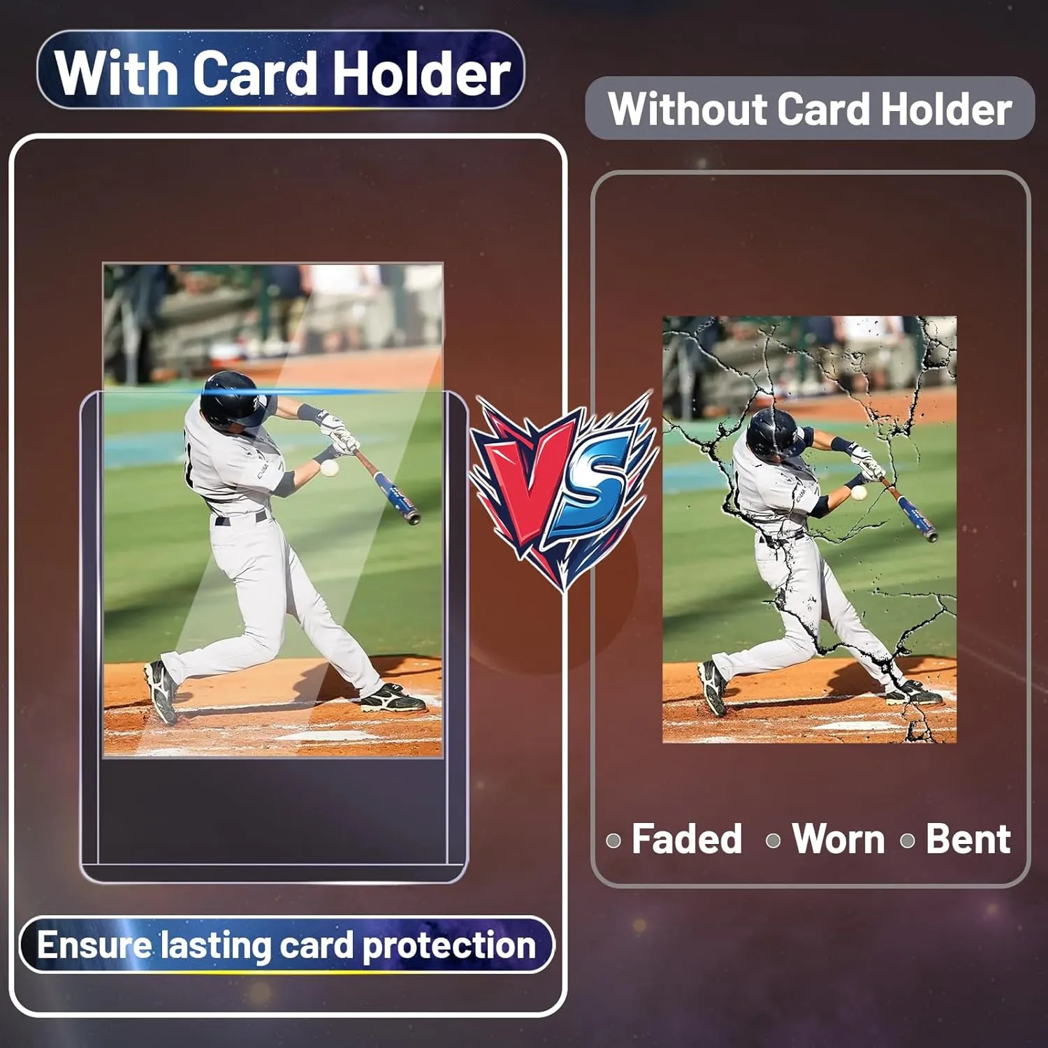 600 Toploaders for Cards & Penny Sleeve 35PT Hard Plastic Card Sleeves 3x4 Baseball Card Protector Holders for TCG Sports Football Collectible Trading Cards