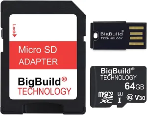 64GB Ultra Fast 100MB/s U3 Micro SDXC Memory Card for Road Angel Halo, Halo View/Drive/Go/Pro Dashboard Camcorder