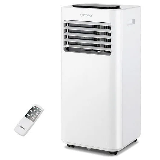 8000 BTU Portable Air Conditioner with Fan Dehumidifier Sleep Mode - Color: Whit