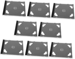 8Pcs CD Storage Cases Transparent Disc Organizers Durable Jewel Cases for Dvds for Home Travel Use Protect and Organize Your Media Collection