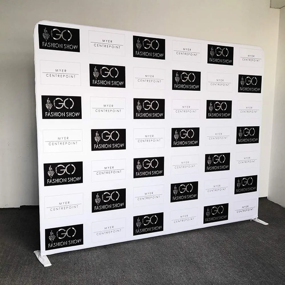 8'x8'Tension Fabric Tube Frame Backdrop Banner Stand with Carrying Bag for Trade Show Booth Backdrop Display (Tube Frame 8'x8')