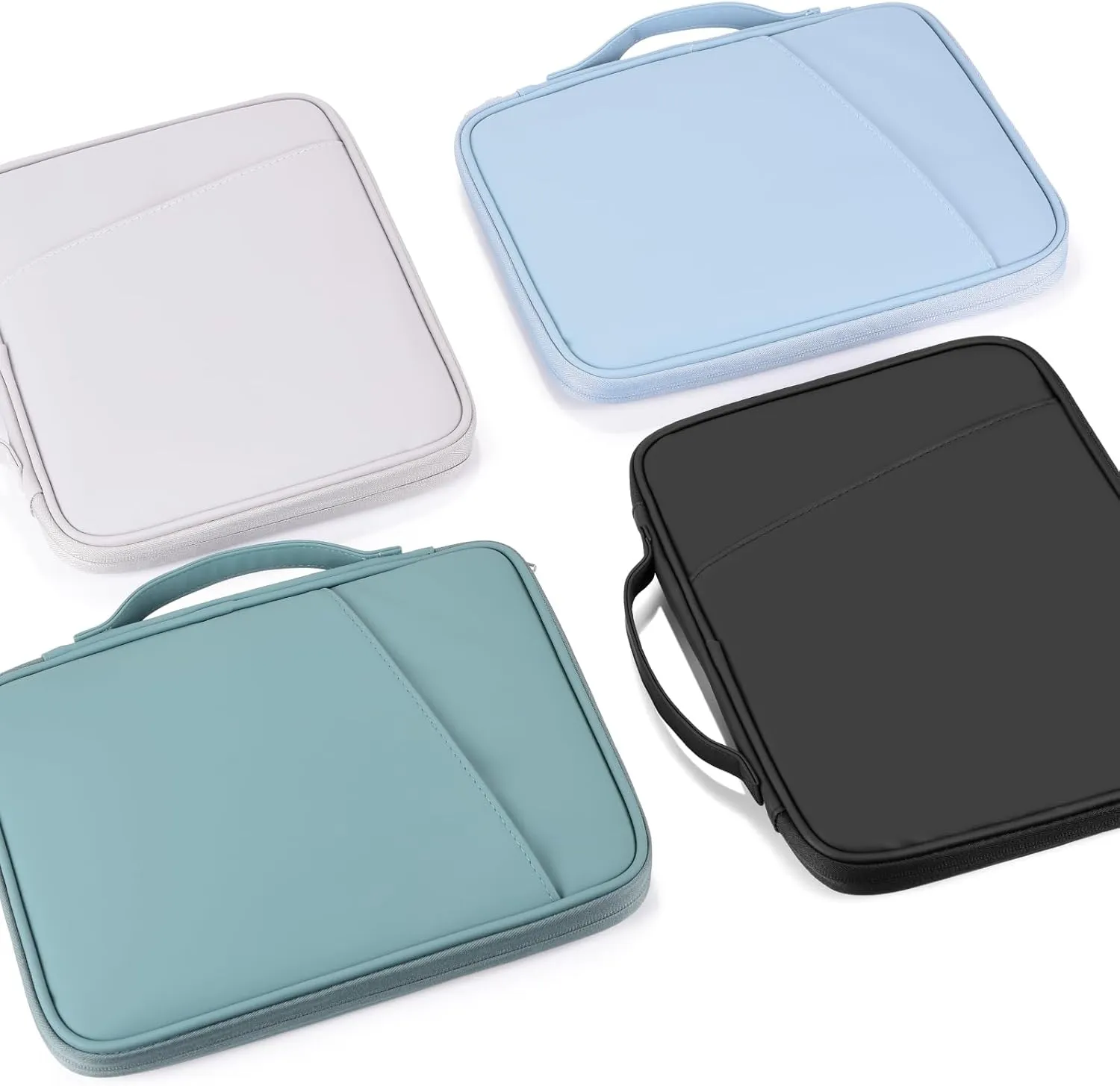 9-11 Inch Tablet Carrying Case, Padded Travel Sleeve Bag for iPad Pro 11-in (M4), iPad 10.9 (10th Gen), iPad Air 11-in (M2), Galaxy Tab S9/S8 (PU-Teal Blue11)