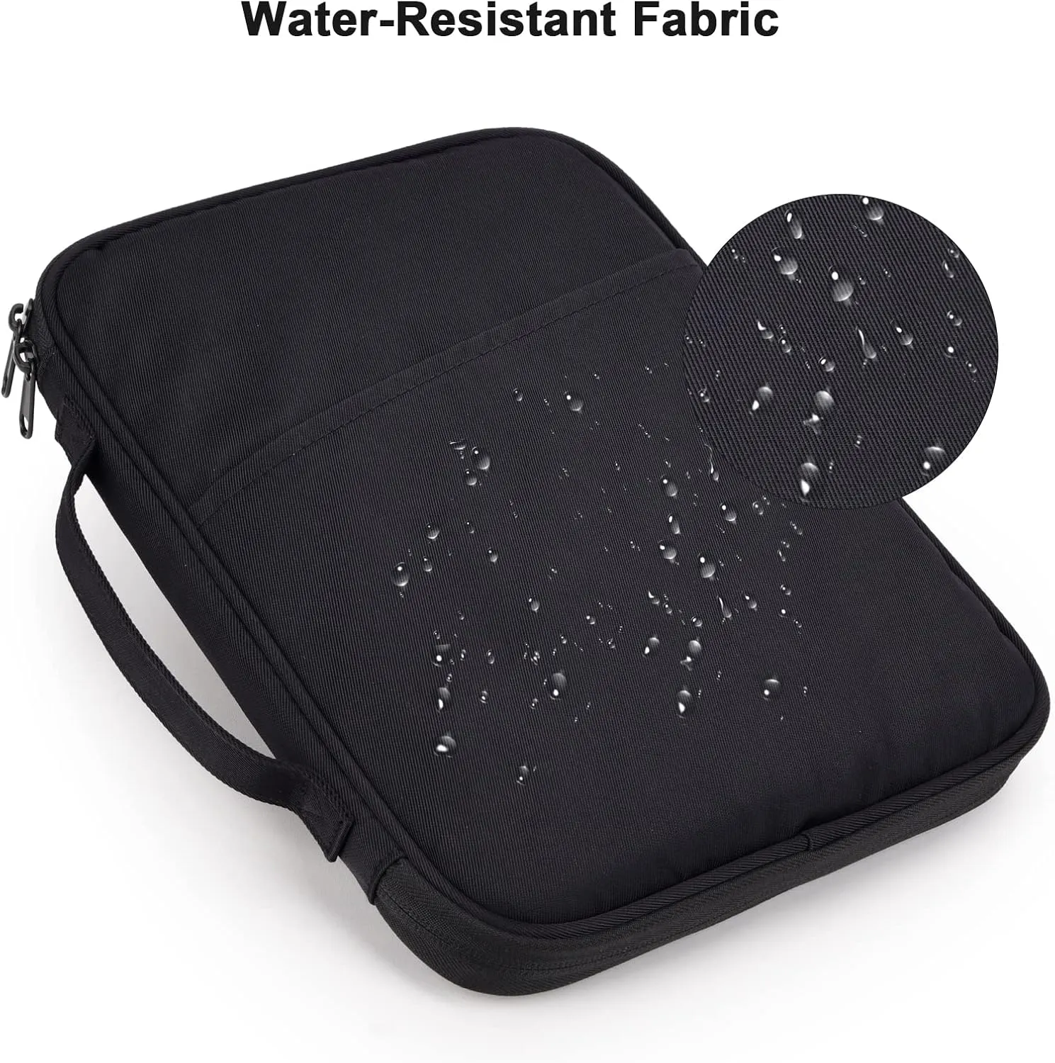 9-11 Inch Tablet Carrying Sleeve, Padded Travel Bag for iPad Pro 11-in (M4), iPad 10.9 (10th Gen), iPad Air 11-in (M2), Galaxy Tab S9/S8 (Black-Updated Version, 9-11)