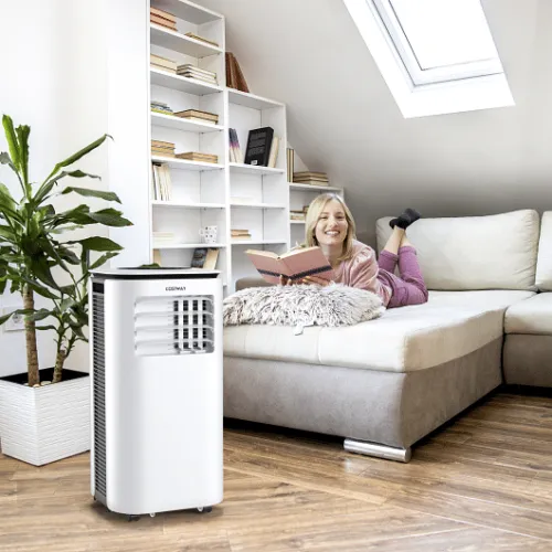 9000 BTU 3 in 1 Portable Air Conditioner with Fan and Dehumidifier-White - Color