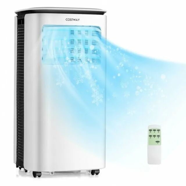 9000 BTU 3 in 1 Portable Air Conditioner with Fan and Dehumidifier-White - Color