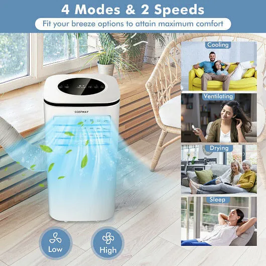 9000 BTU 3 in 1 Portable Air Conditioner with Fan and Dehumidifier-White - Color