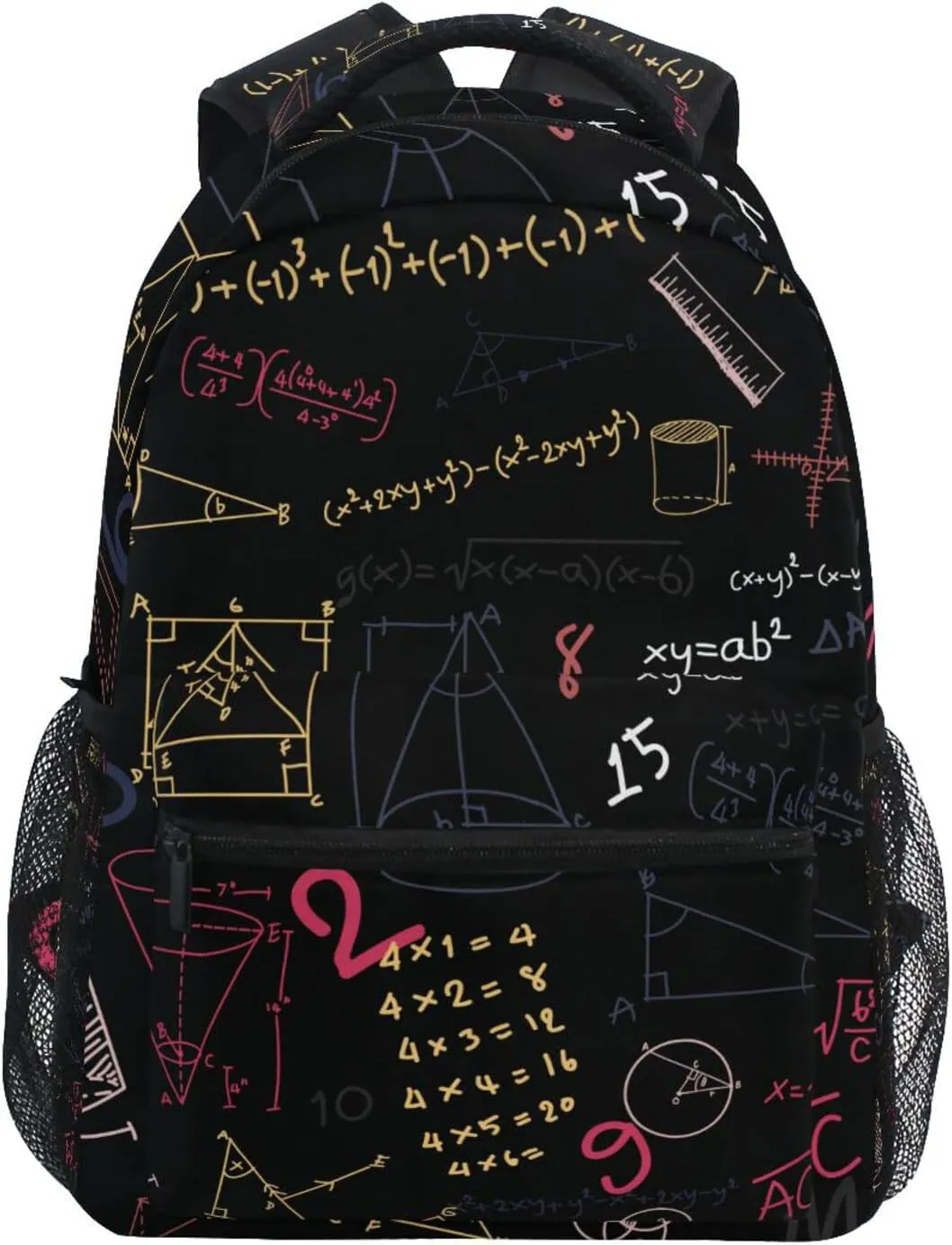 Acpiggto Backpack Red Navy American Math Formula Diagram Education Blackboard Daypack Shoulder Bag for Travel Hiking Sports Gym Casual Camping