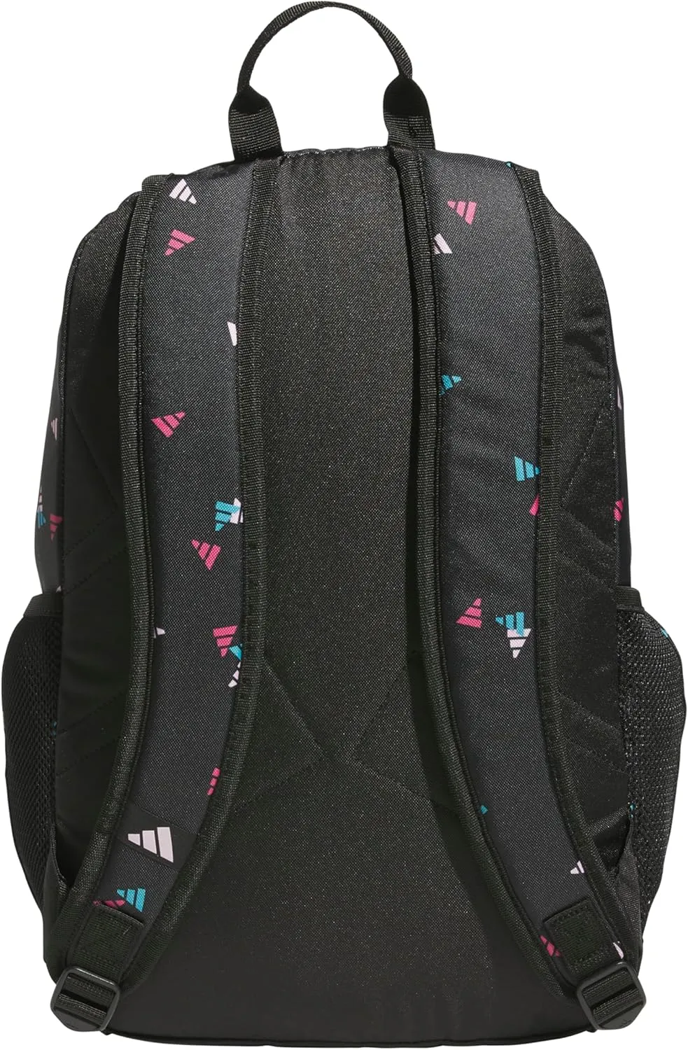 adidas Affiliate Small Backpack for Women and Men, Durable Bag with Laptop Sleeve, 3 Bar Toss Black-Clear Pink/Clear Pink, One Size
