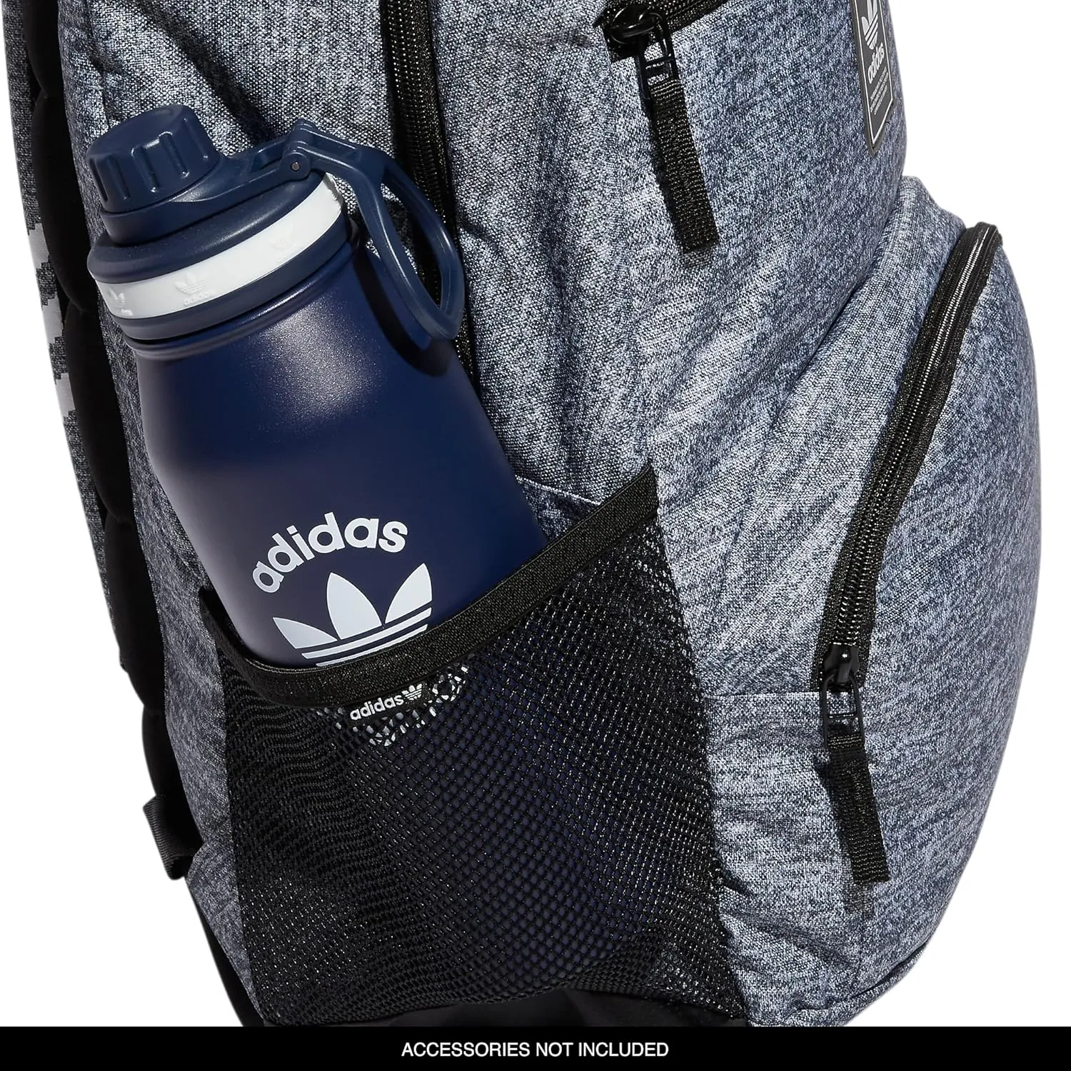 adidas Originals National 2.0 Backpack, Jersey Onix Grey/Black/White, One Size