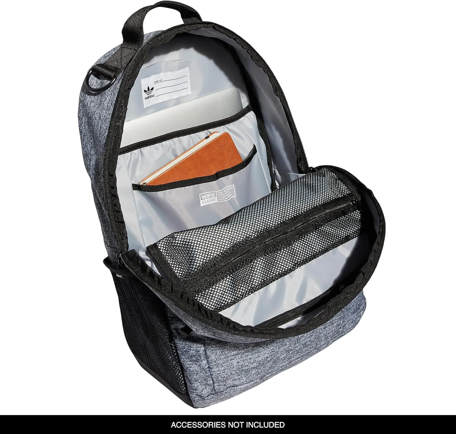 adidas Originals National 2.0 Backpack, Jersey Onix Grey/Black/White, One Size