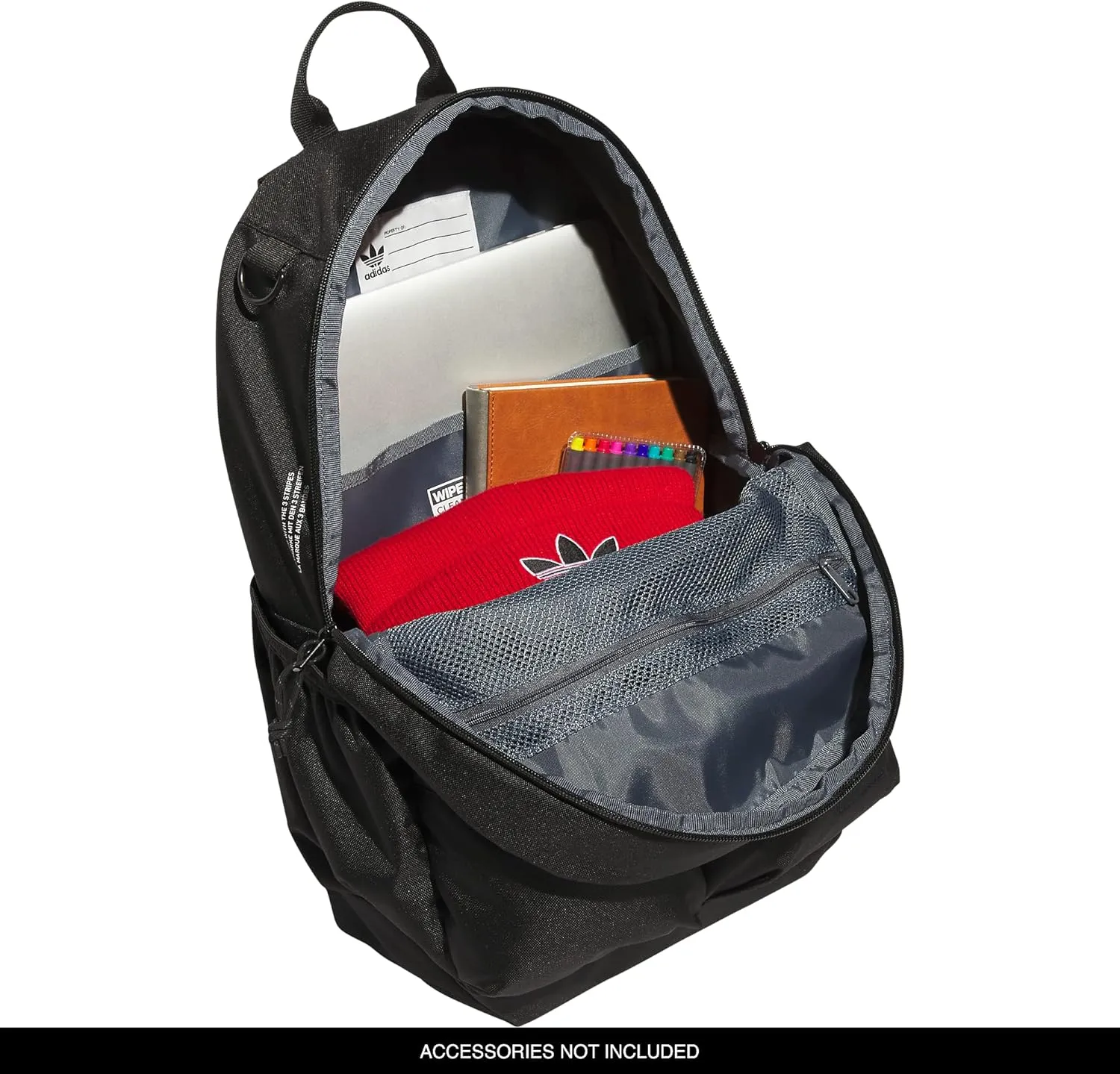 adidas Originals Trefoil 3.0 Backpack, Black/White, One Size