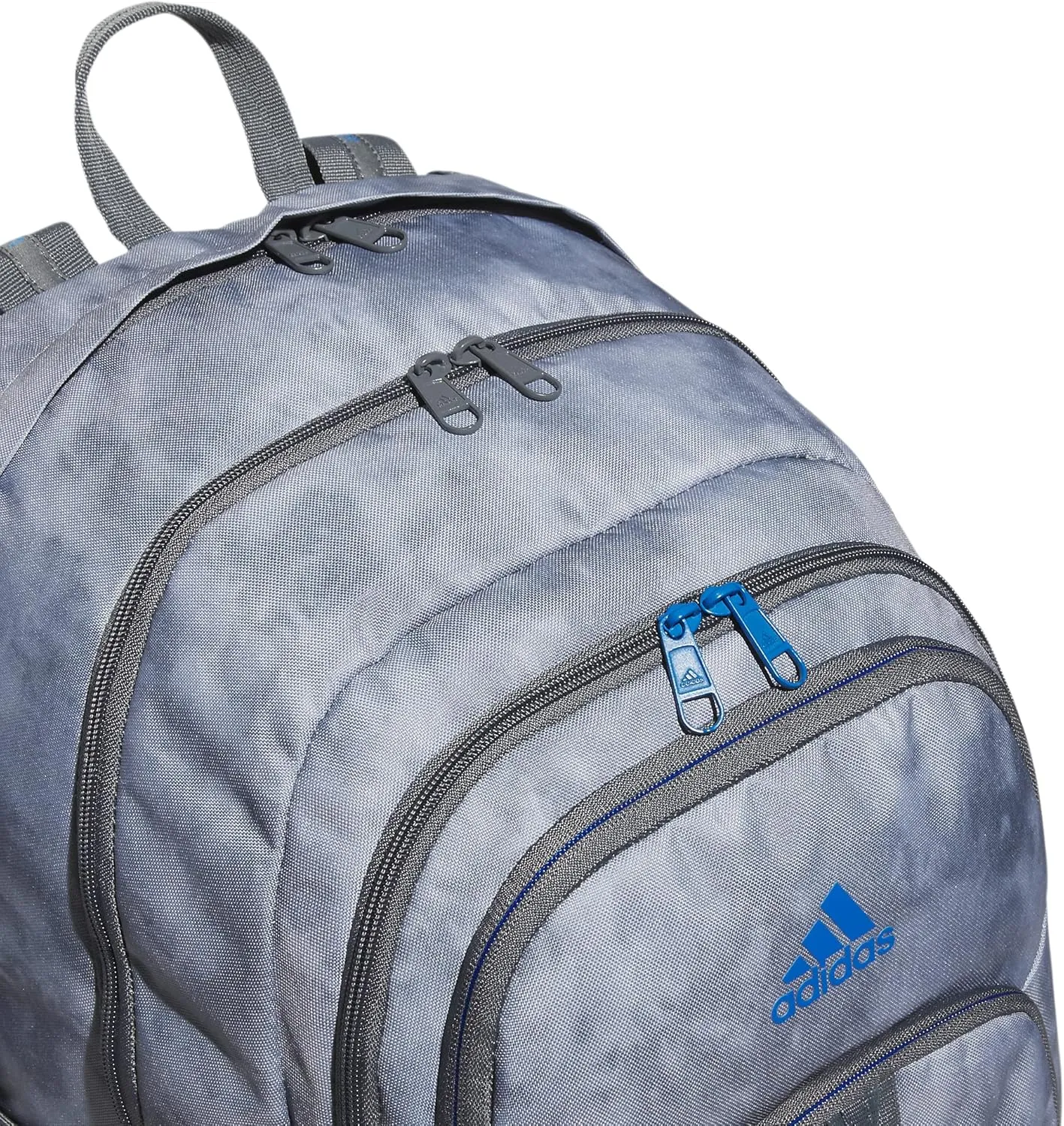 adidas Prime 6 Backpack, Stone Wash Grey/Bright Royal Blue, One Size