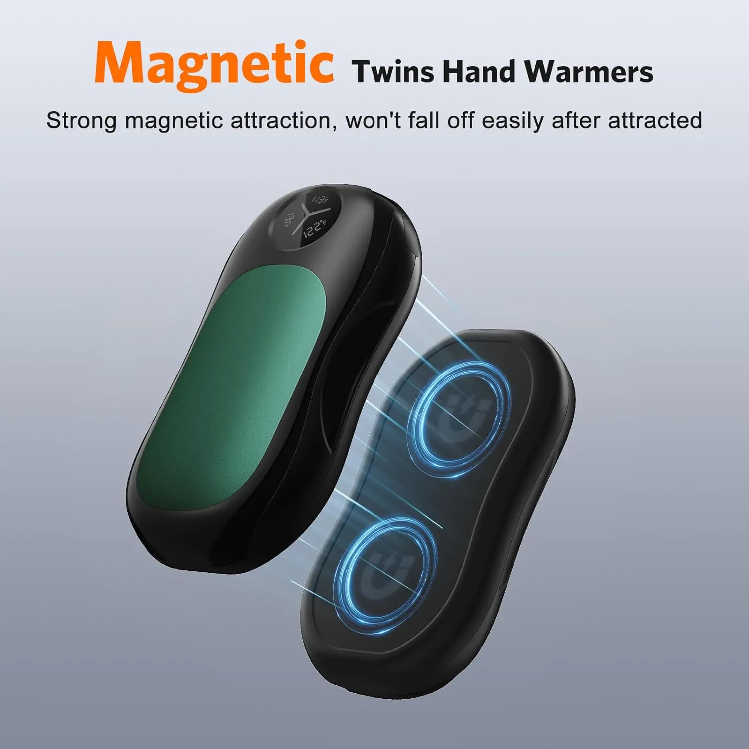 AI Hand Warmers Rechargeable: Magnetic 2 in 1 Electric Hand Warmers with USB Charging, Portable Reusable Pocket Heater, Men Women Gifts for Outdoors, Golfing, Hiking, Skiing, Hunting