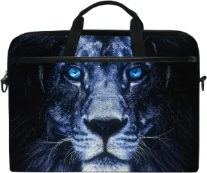 ALAZA Portrait of Lion Animal Print Laptop Case Bag Sleeve Portable Crossbody Messenger Briefcase Convertible w/Strap Pocket for MacBook Air Pro Surface Dell ASUS hp Le