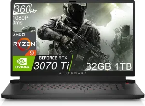 Alienware m17 R5 Gaming Laptop (17.3" 360Hz FHD 3ms, AMD Ryzen 9 6900HX (beat i9-11900H), 32GB DDR5 RAM, 1TB PCIe SSD, NVIDIA GeForce RTX 3070 Ti 8GB) RGB Backlit, USB 4.0 Type-C, Win 11 Home -Dark