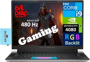Alienware x16 R1 Gaming Laptop (Intel i9-13900HK 14-Core, 32GB LPDDR5 6000MHz RAM, 1TB SSD, GeForce RTX 4080, 16.0" 480 Hz Wide UXGA (1920x1200), WiFi 6E, RGB Backlit,Win 11 Home) with Dockztorm Hub