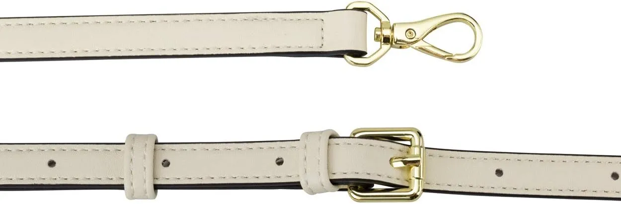 Allzedream Leather Purse Strap Replacement Crossbody Handbag Long Adjustable (White)