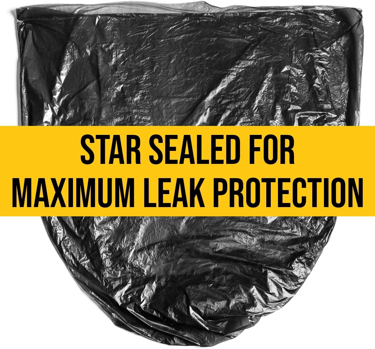 Aluf Plastics 26 Gallon For Slim Jim 1.25 MIL (eq) Black Heavy Duty Trash Bags - 29 inch X 44 inch - 1 Count (Pack of 200) - For Construction, Industrial, Outdoor, & Commercial